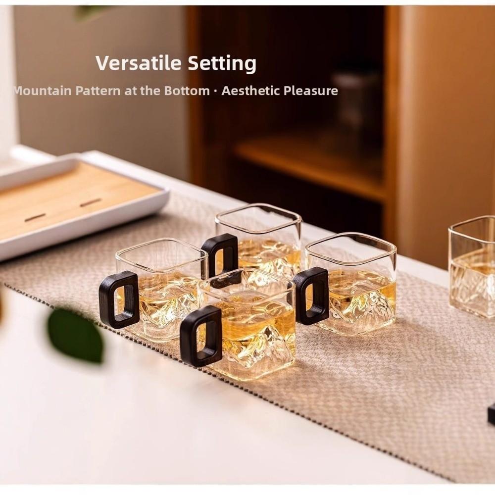 High-Temperature Resistant Clear Glass Cup Thicken Coffee Mug Latte Glass Cup Household