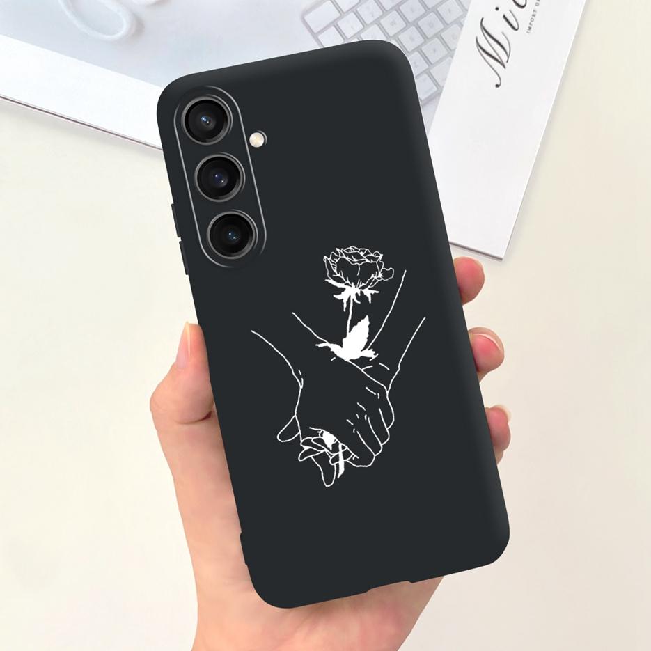 Чехол для Samsung Galaxy A55 Красивый мультяшный дизайн Девочки Подсолнух Мягкий ТПУ Чехол для телефона Для Samsung A15 A25 A35 A55 5G Fundas Coque