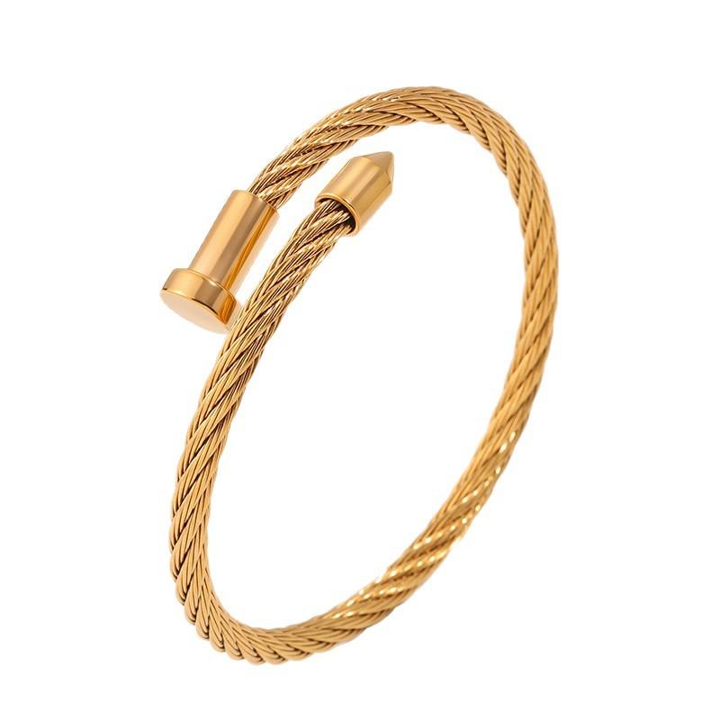 Popular steel wire nail women's light luxury fashion European and American simple design stainless steel