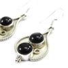 [I4310] - Silver 'Heaven' Onyx Earrings