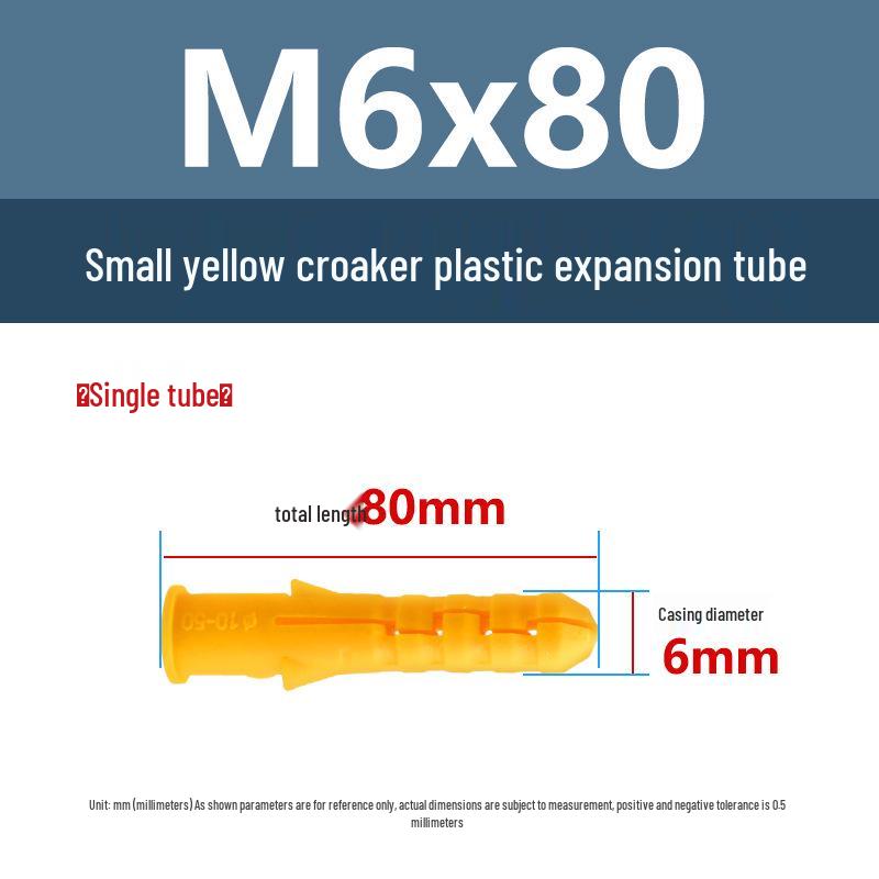 Маленькие Желтые Рыбки Пластиковые Дюбели M6-M10 с Резиновыми Пробками