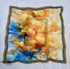 Oil Painting Fragrant Cloud Yarn Small Square Scarf 70 * 70 Handmade Curling Sunscreen Silk Scarf Shawl Scarf Retro