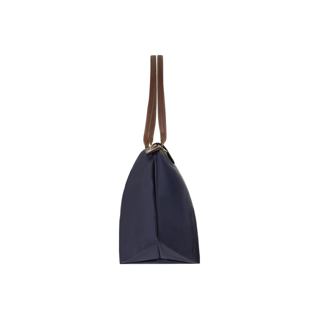 Longchamp Le Pliage 31 Складная Сумка-пельмень с Логотипом Сумка на Плечо из Холста и Кожи Большая Женская Сумка Темно-синий 1899089P68