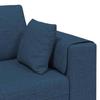 Blue 4 Seater Sofa with Cushions 250 x 77 x 76 cm Fabric