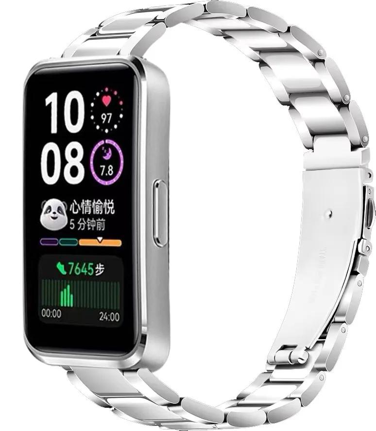 Металлический ремешок для Huawei Band 10 9 8 Браслет из нержавеющей стали Аксессуары для умных часов Huawei Band 10/9/8 Сменный ремешок