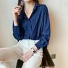 2022  Long Sleeve Tops Fashion Striped Shirts Women Blouses Spring Autumn White Blouse Turn Down Collar Blusas Clothes 23982