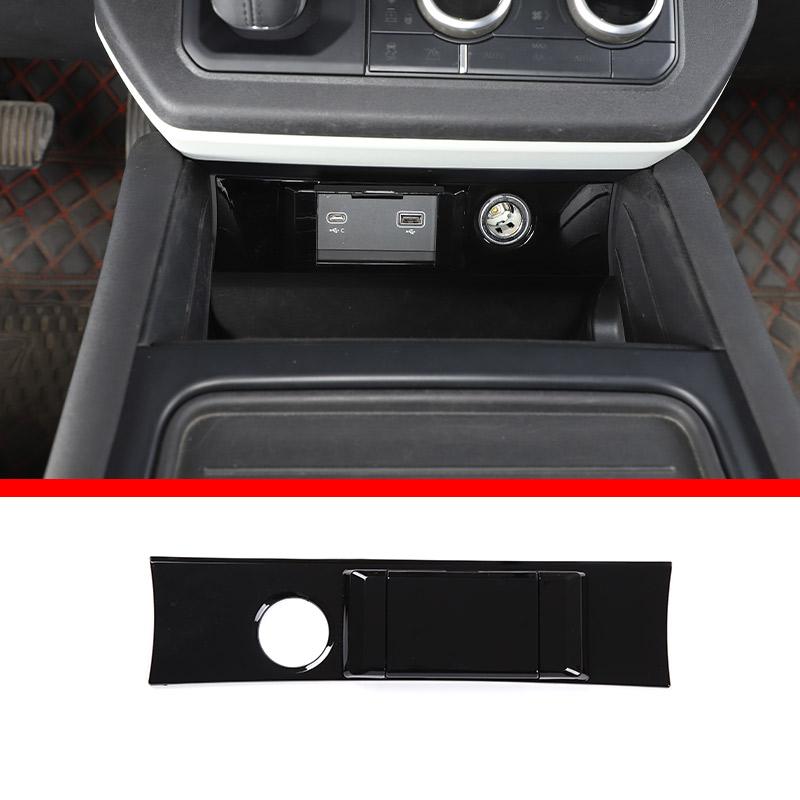 Черный ABS Для Land Rover Defender 90 110 2020-23 Декоративная накладка для защиты центральной консоли салона автомобиля Автоаксессуары