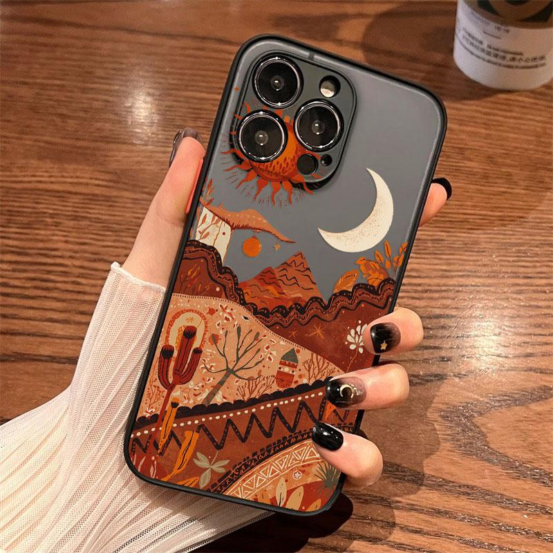 Чехол для телефона с рисунком гор и воды Для iPhone 11 12 Mini 13 Pro Max 17 16 Pro Max 14 15 Pro Max Plus Бампер Ударопрочный Чехол