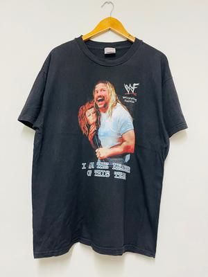 Винтажный Эл Сноу 90-х : Я Лидер этой Команды 1999 WWF Американский Рестлер Спортсмен Знаменитость Футболка / Рестлинг / Уличная Одежда / Черный / L