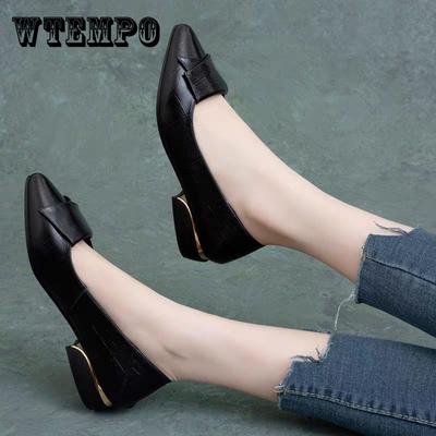 Женская обувь, туфли-лодочки миди из искусственной кожи, квадратный каблук, черный, красный каблук, вечерние, свадебные, модные, женские туфли на танкетке с острым носком