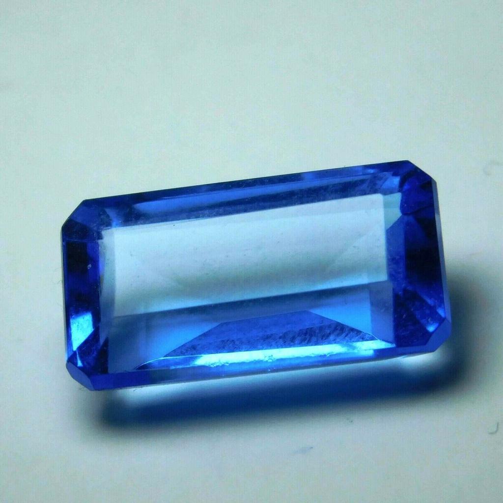 Natural Blue Tanzanite Loose Gemstone 9.90 ct Baguette Cut for Jewelry Making and Gem Collections