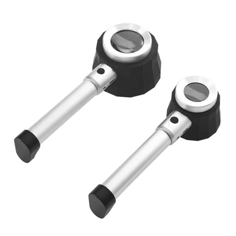 Увеличительное стекло с подсветкой, 30-кратная портативная лупа со светодиодной подсветкой для чтения пожилых людей, проверка ювелирных изделий