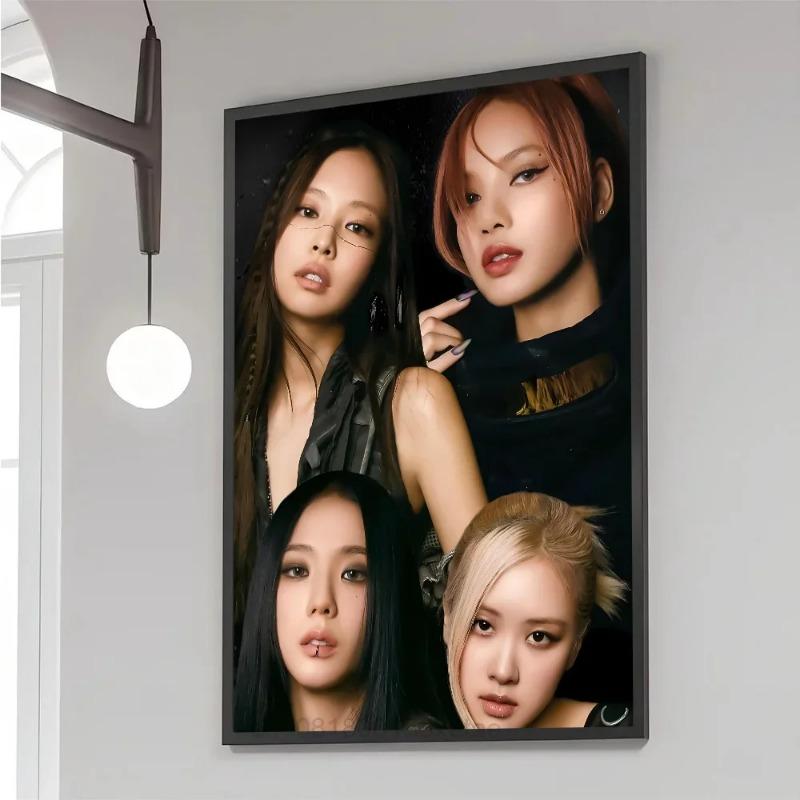 Girl Group Kpop B-Blackpink Canvas Painting Posters and Prints Wall Art Pictures for Living Room Decoration