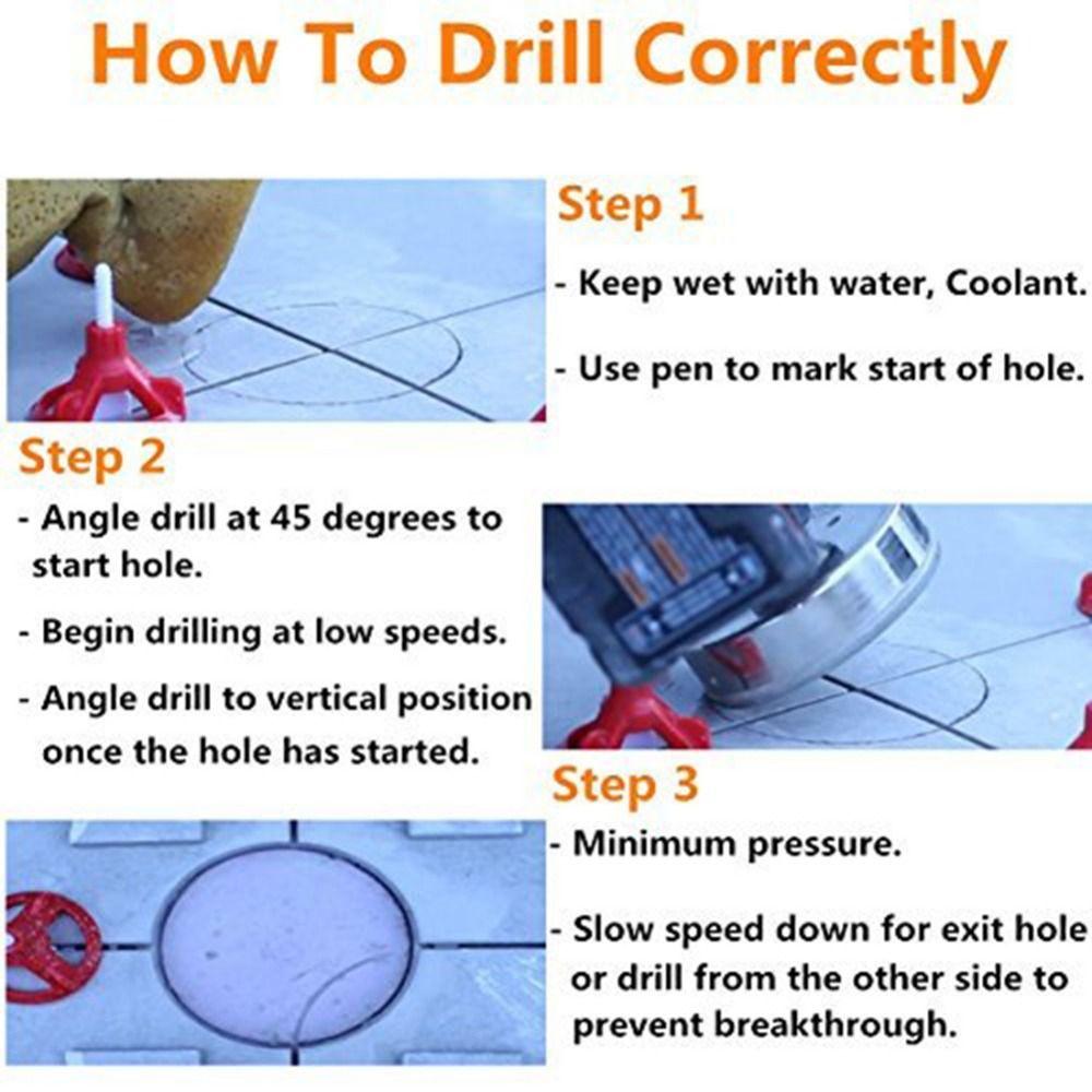 Строительные инструменты Кольцевая пила Керамическая плитка Сверло по мрамору Фреза Инструмент для сверления Сердечник