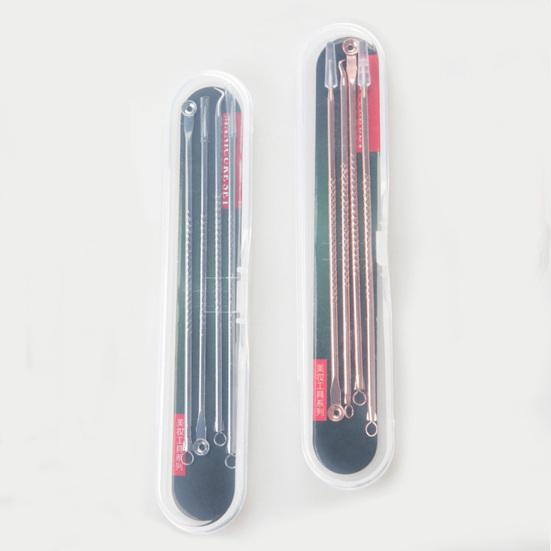 4 шт./компл. портативная игла для удаления прыщей из нержавеющей стали, косметическое средство для удаления комедонов и прыщей для носа