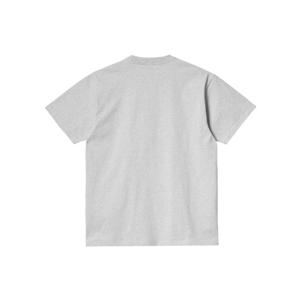 Carhartt WIP Мужская футболка American Script с коротким рукавом, цвет Пепельный Хизер, уличный стиль, I029956-482-XX