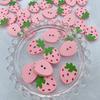 50Pcs DIY Handmade Strawberry Buttons Red Pink Sewing Accessories Supplies Girl Kids