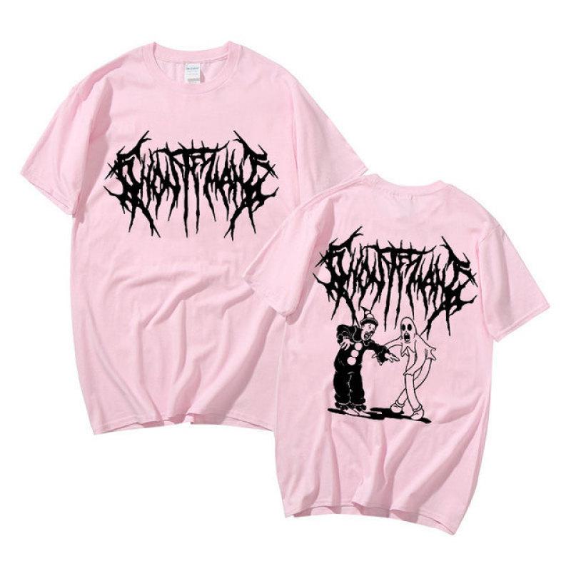 Футболка с двусторонним принтом Ghostemane, футболка унисекс, футболки Pouya, хлопковые топы, уличная одежда, модные футболки в стиле хип-хоп для пар