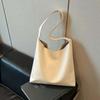 Anti-Splash Water Soft PU Tote Bag Elegant French Underarm Bag Solid Color Handbag  Work