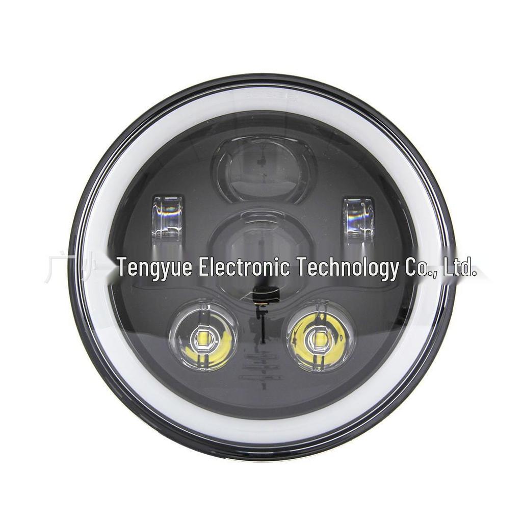 45 Вт 7-дюймовая светодиодная фара полного круга для Jeep и Harley с белым/желтым ДХО, дальним и ближним светом