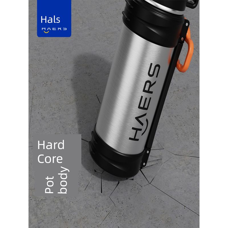 2025 New Model Hals Insulated Kettle Outdoor Portable Water Bottle Large Capacity Thermos Stainless Steel Hot Water Bottle