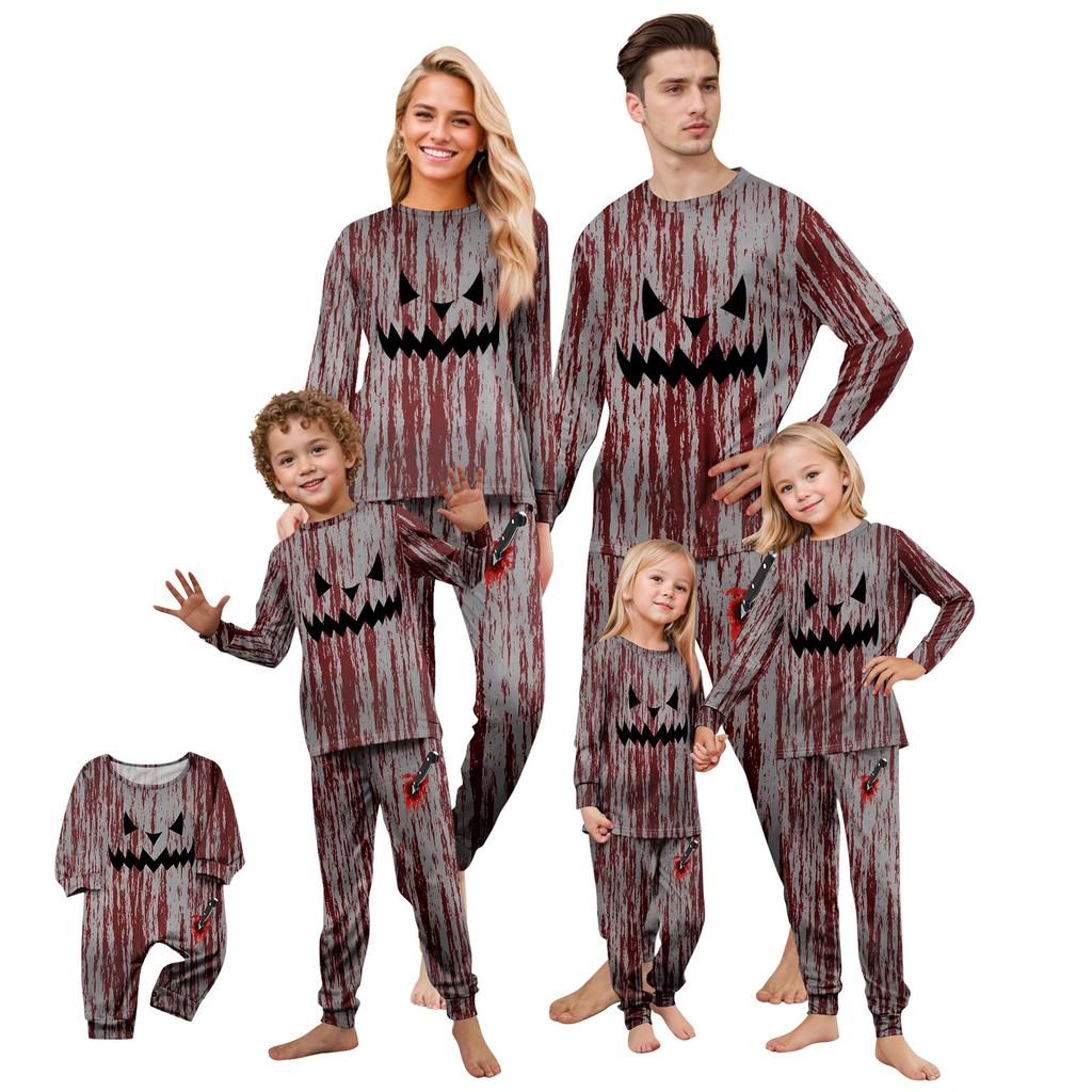 Принт Милый Семейный Комплект Пижамы, Домашняя Одежда, Семейный Комплект Топ с Длинным Рукавом и Брюки