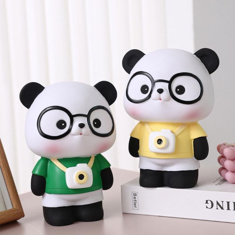 Money Container Versatile Coin Holder Lovely Panda Shaped Money Holder Piggy Banks Coins Savings Jar for Animal Lovers