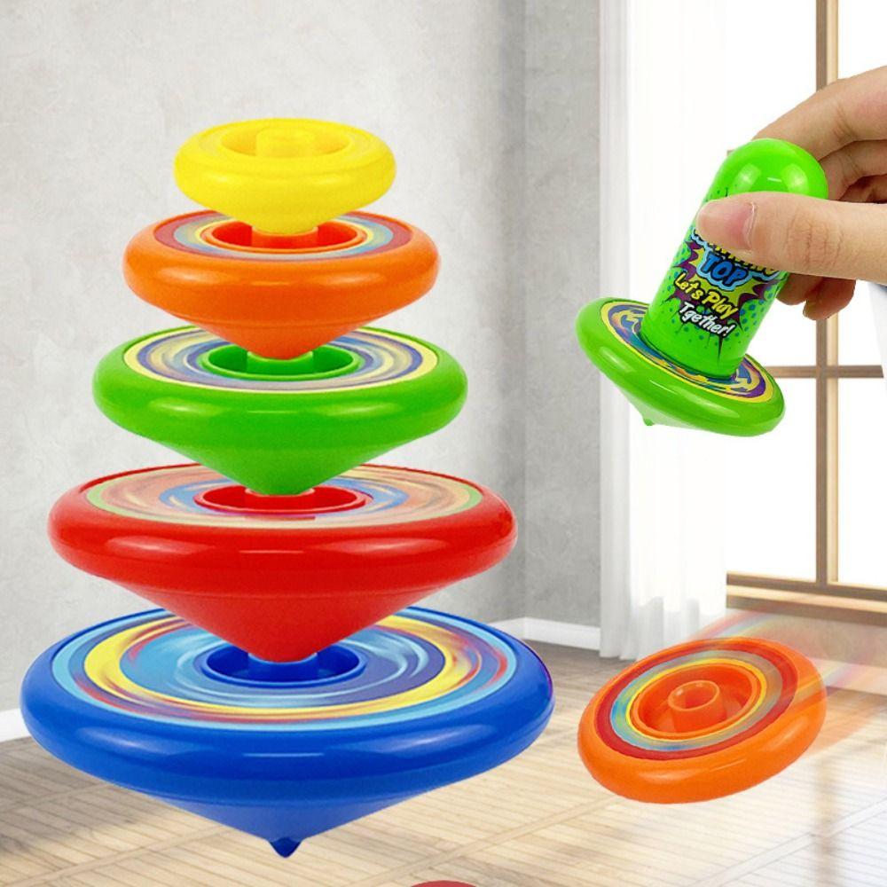 Rotating Toy Flying Stacking Gyroscopes Interesting Launcher Gyroscope Set  Kids Toy