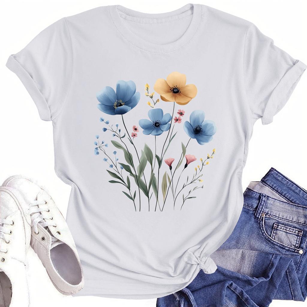 Toddler Girl Boy T-Shirts Kids Top Boys And Girls Printed Short Sleeved T-shirt 1-12Y