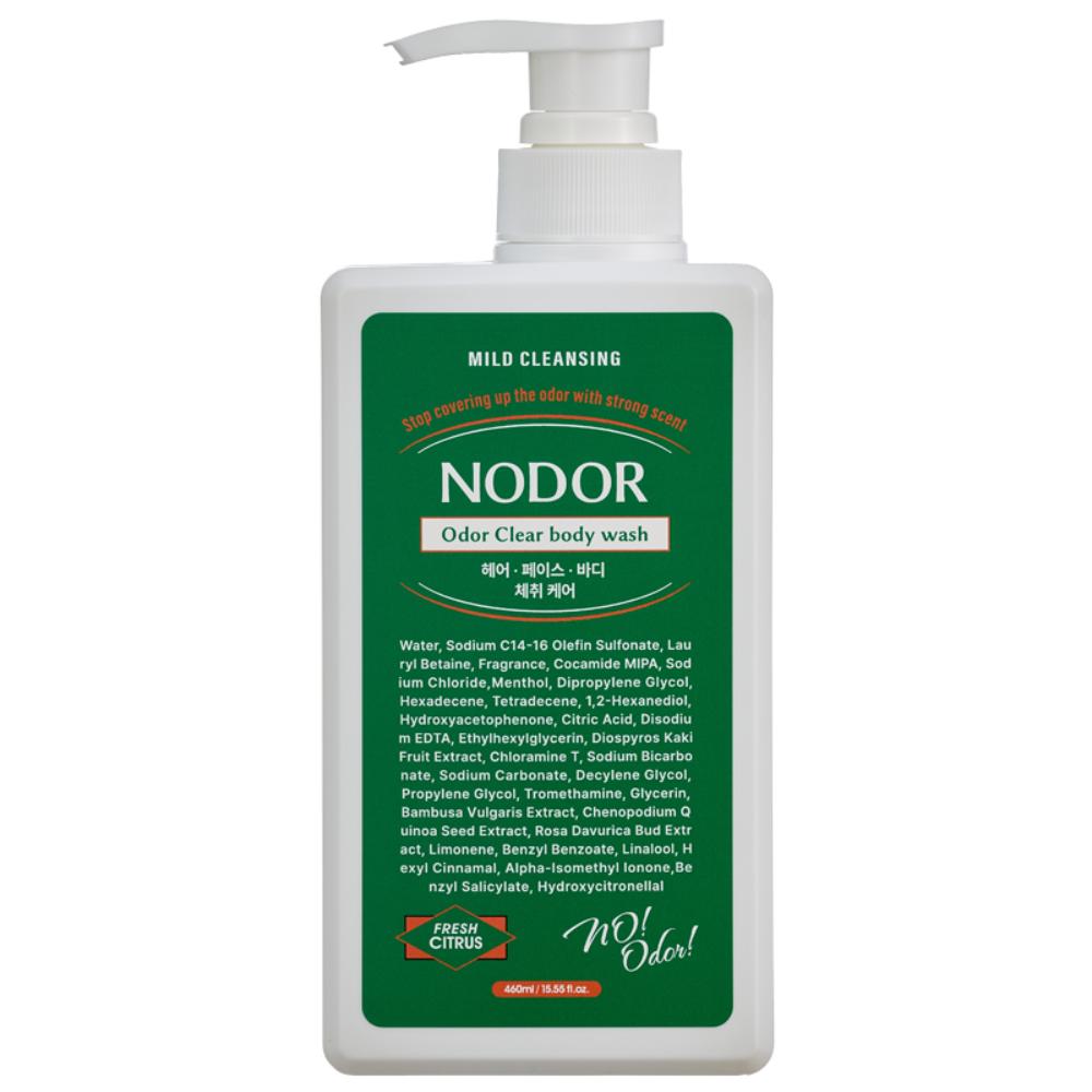 Nodor All-in-One Mildly Acidic Body Wash Nonenal Odor Removal Cooling Body Cleanser 460ml