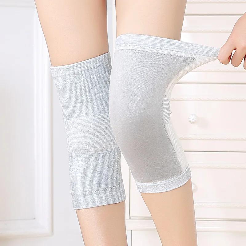 Наколенник из кашемира для облегчения боли в суставах при артрите, защита из двойной толстой шерсти, утеплитель для занятий спортом, 1 пара, зима