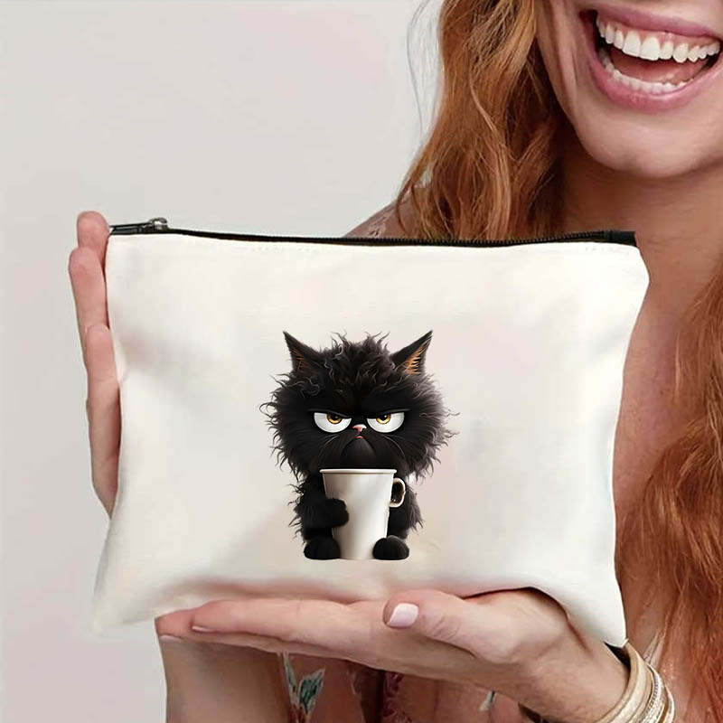 2 шт. Милый Котёнок Кошка Узор Холщовая Сумка Через Плечо Модная Kawaii Сумка-шоппер Сумки для Девочек Женщин
