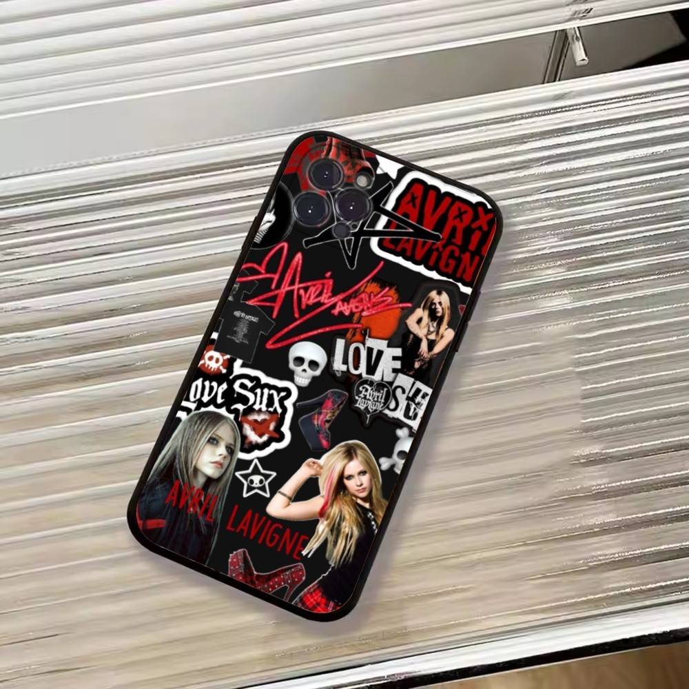 Чехол для телефона певицы Аврил Лавин Для iPhone 17, 16, 15, 14, 13, 12, 11 Plus, Pro Max, Другие Мягкий Черный Чехол