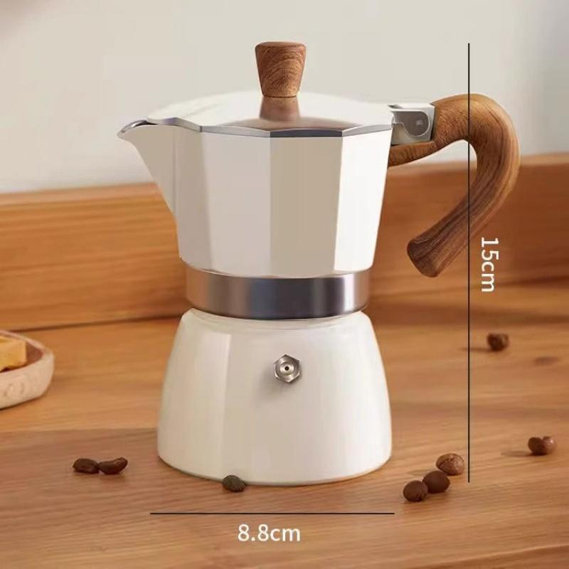 Мока-горшок с круглым дном, одноклапанный, бытовой маленький кофейник, кофейник для заваривания кофе, набор кастрюль для ручного заваривания, кофе в стиле эспрессо, кофейная посуда