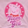 Peppa Pig Унисекс футболка с значком Team Girl для взрослых