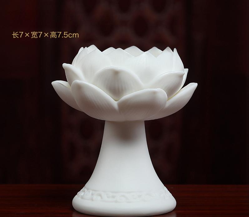 1шт керамический подсвечник в виде лотоса для домашнего использования, основание лампы с буддийским маслом, украшение для дома по фен-шуй