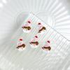 New Christmas Cartoon Luminous Nail Art Accessories 3D Santa Claus Wreath Bell Resin Wearable Nail Decorations