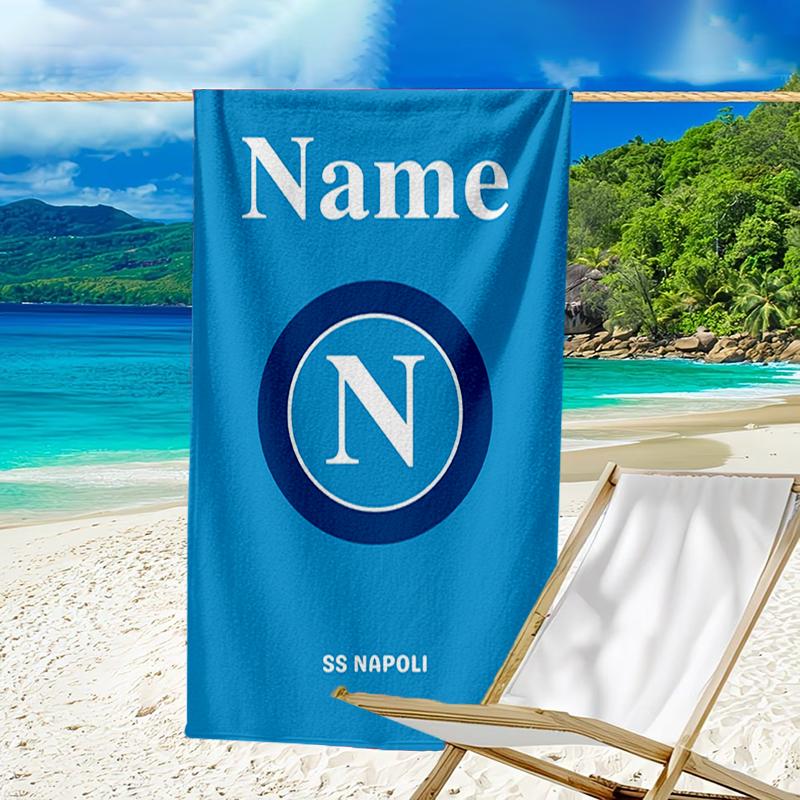 Custom Name Ultrasoft Beach Towel With Napoli Themeideal For Pool Camping Diving Perfect Travel Essential Vibrant Beach Towel