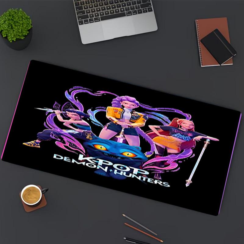 KPop Demon Hunters Print Mouse Pad, for Keyboard Pad Laptop PC Mat for Office Home Use, Desk Decor, Perfect Birthday Gift for Gamers