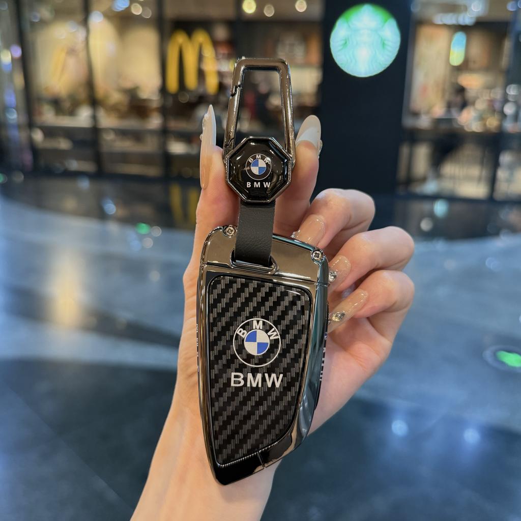Leather Car Remote Key Case Cover Shell Fob For BMW X1 X3 X5 X6 X7 1 3 5 6 7 Series G20 G30 G11 F15 F16 G01 G02 F48 Keyless PS9