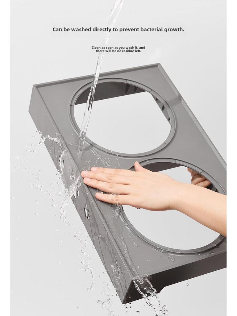 Большая двойная миска для собак: Противоударный, приподнятый дизайн для продуктов питания и воды