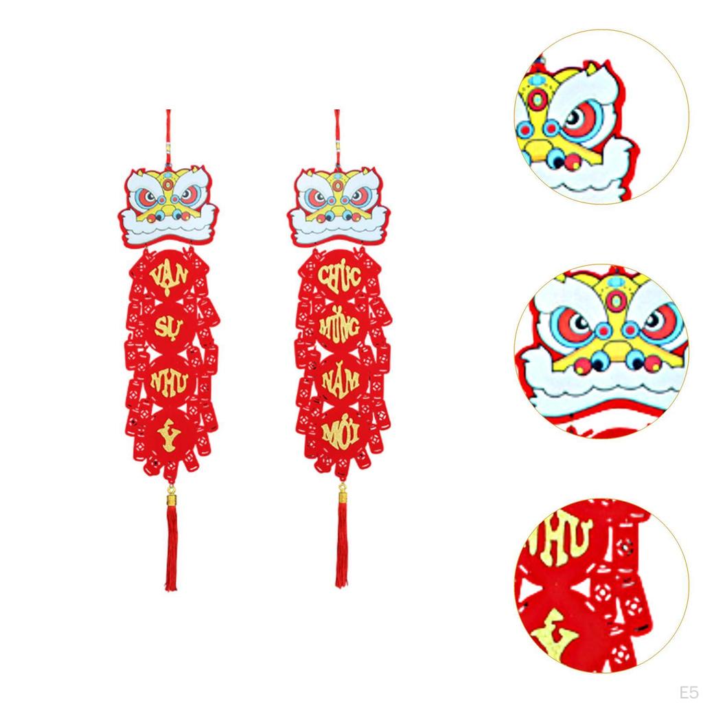 Vietnamese Year Red Hanging Couplets Blessing Pendant Decorative Photo Props Ornament Door Sign