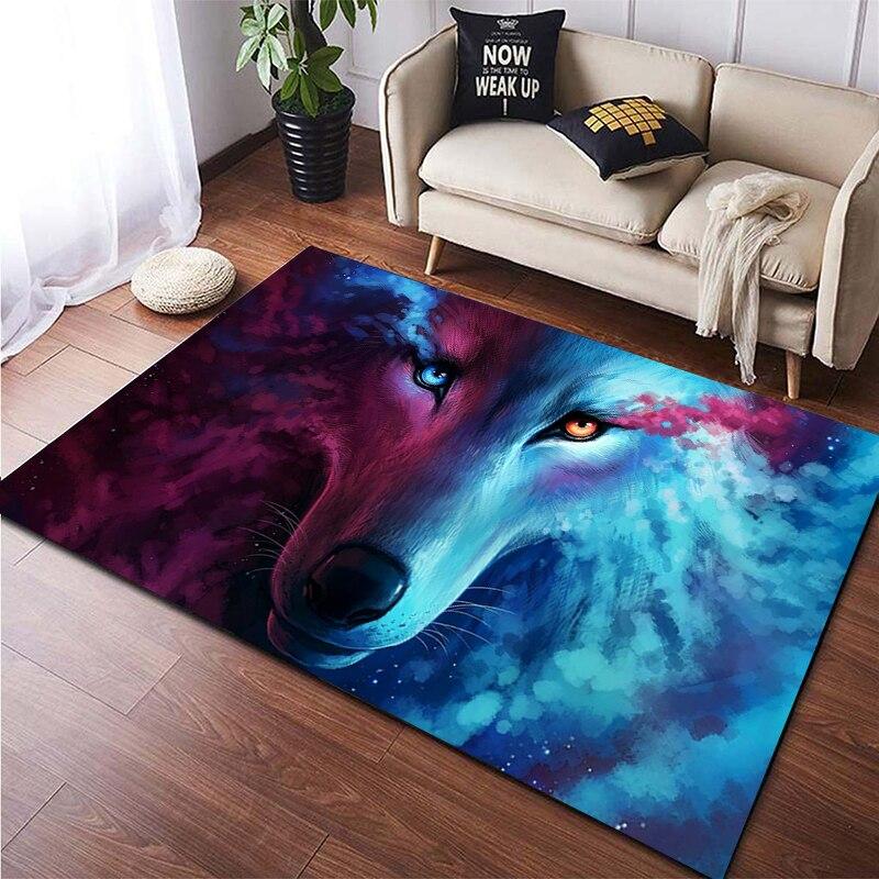 Custom Animal Carpet Wolf Pattern Home Decoration Living Room Lobby Decoration Home Decoration Accessories Wolf Splicing Carpet