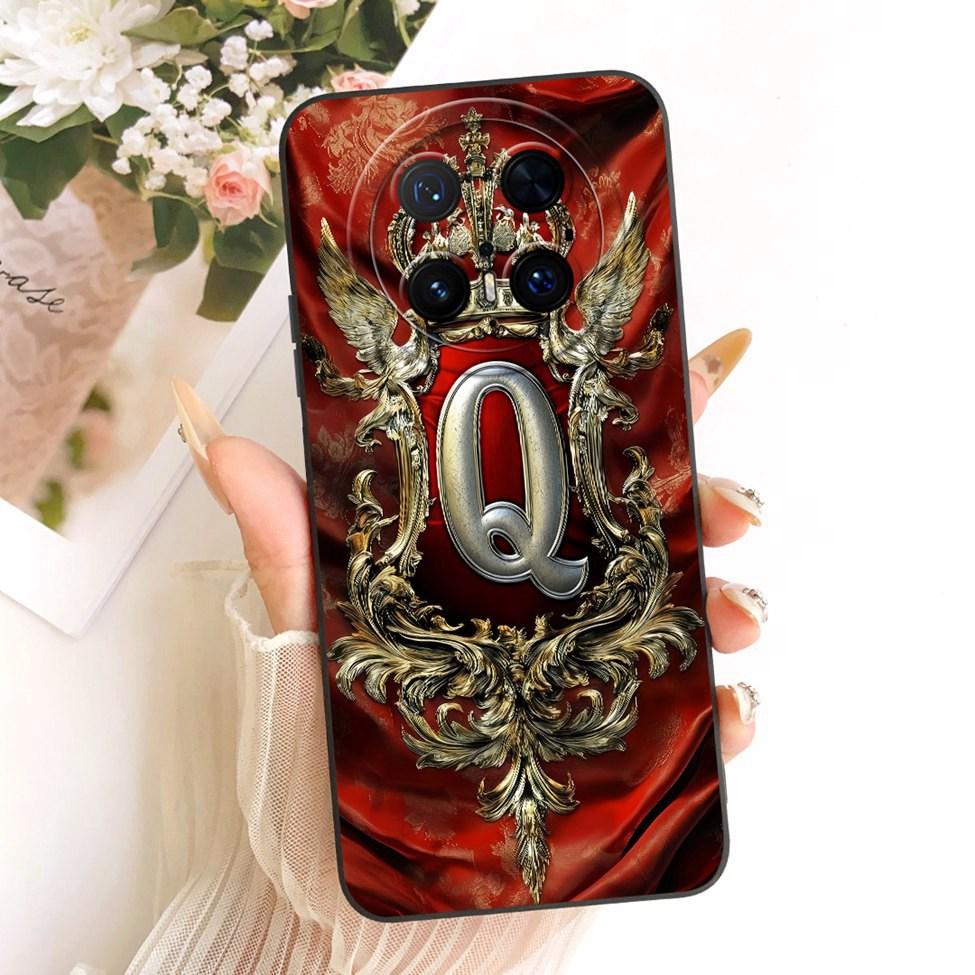 Case For Huawei Mate 70 Pro Cover Aesthetic Luxury A-Z Letter 2D Painted Silicone Casing For Huawei Mate 70Pro PLR-AL00 PLR-AL50
