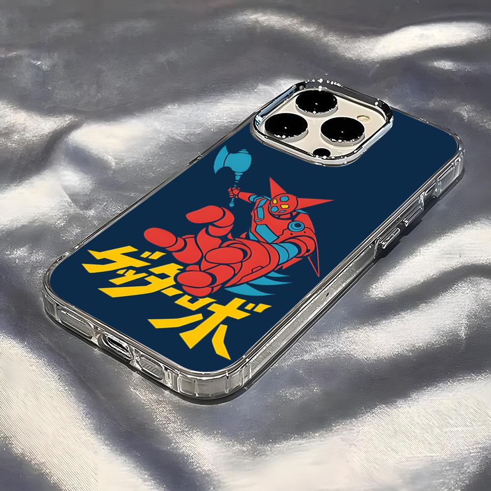 Чехол для телефона Getter Robo для iPhone 17 Pro Max 16 15 14 Pro Max iPhone 13 Pro Max 11 Plus Прозрачная крышка