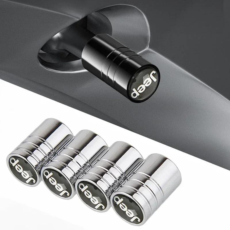 Для Jeep Колпачки клапанов шин автомобиля из сплава Пылезащитные для Jeep Wrangler Cherokee Renegade Compass TJ JK JL Grand Commander Liberty Acc