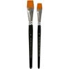 Very Good Flat Brushes with Short Wooden Handle and Nylon Bristles - Suitable for Most Paints. Ref 100268