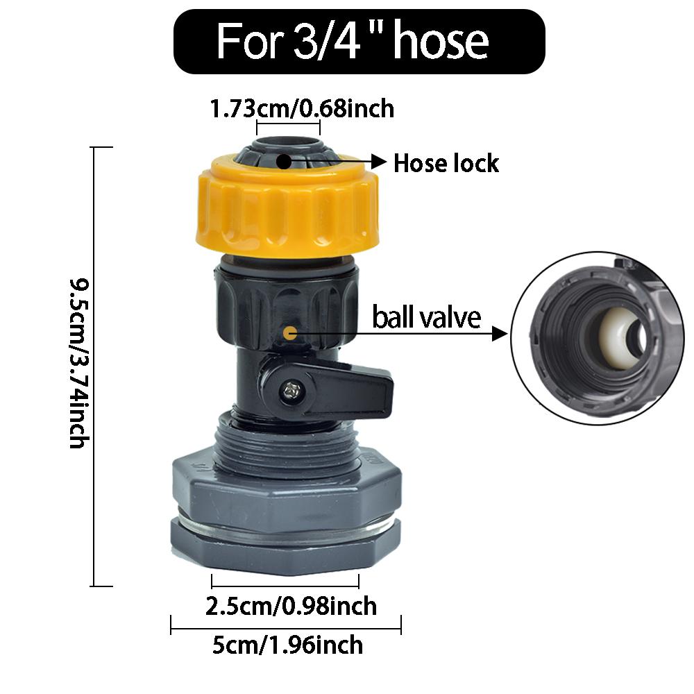 Дренажные соединения аквариума, комплект фитингов для переборки дождевой бочки 3/4 дюйма, фитинги для водопроводных труб 1/2 3/4 дюйма, ремонтное соединение труб