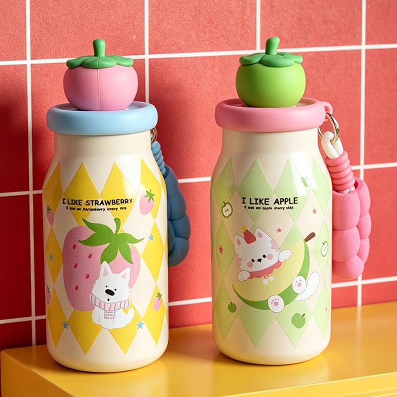 Fruit Shape Sealed Lid Leakproof Thermal Cup Avoid Inversion Leakage Fit Standard Car Cup Holder in Vehicle Use