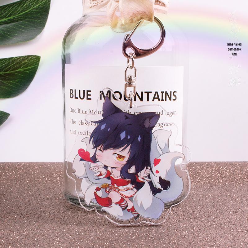 Аниме акриловый двухслойный сэндвич-подвесной брелок - Lualu Blind Monk Yasuo Comic Exhibition Accessories